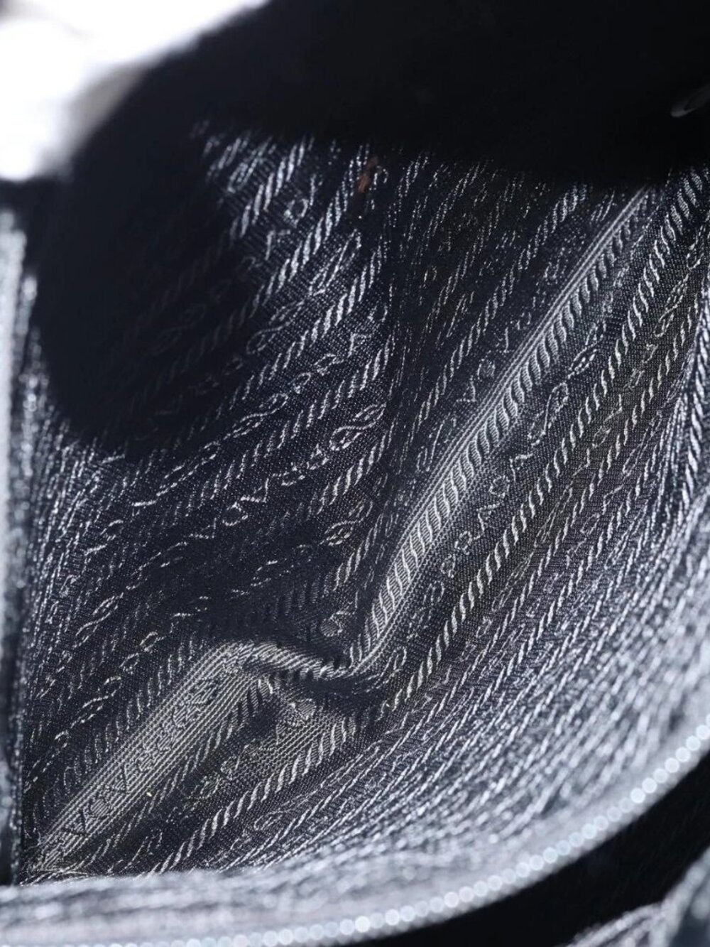 PRADA Shoulder Bag Nylon Black Silver - Picture 12 of 16